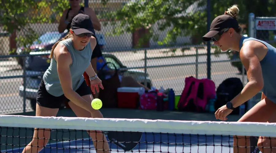 Competitive pickleball tournament at Reno Tennis Center — Reno Open with 100+ regional players competing