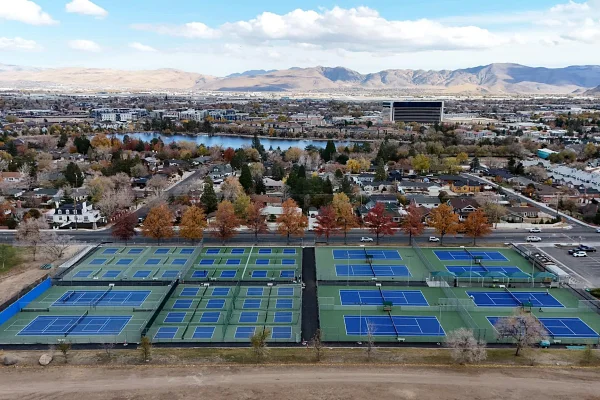 Pickleball courts at the Reno Tennis Center